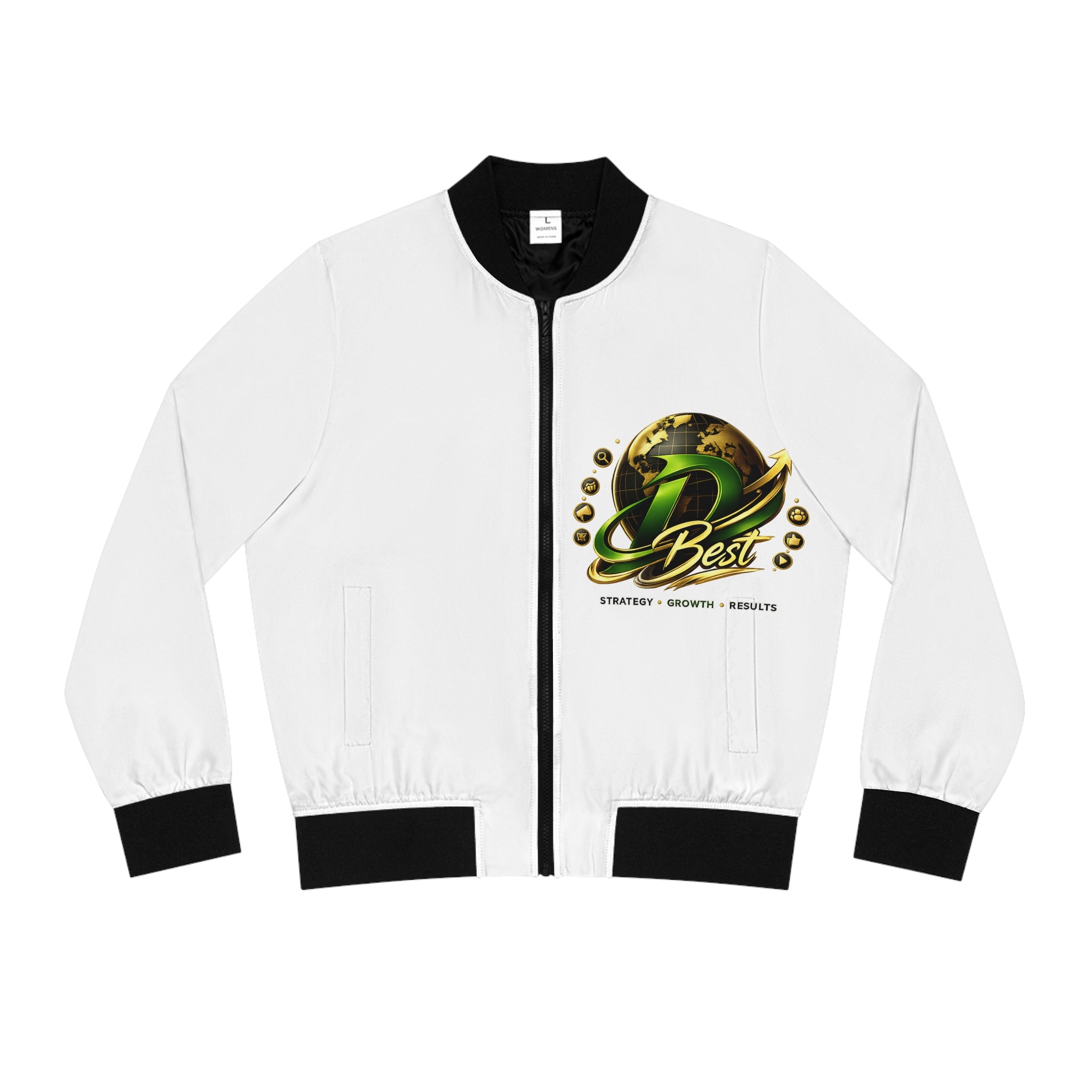 DBest Gold Emblem Bomber Jacket | Women's Bomber