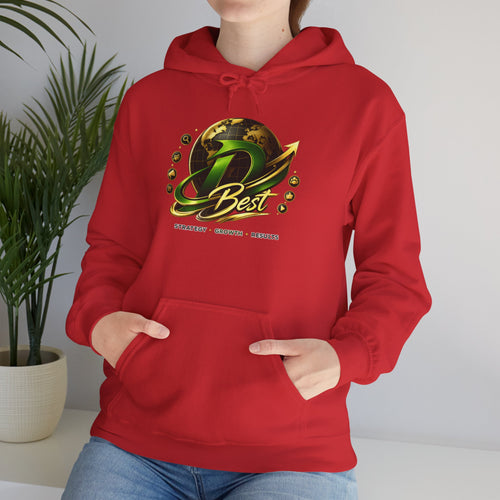 Best Logo Hoodie | Gaming Emblem Sweatshirt, Green Gold Orb Design