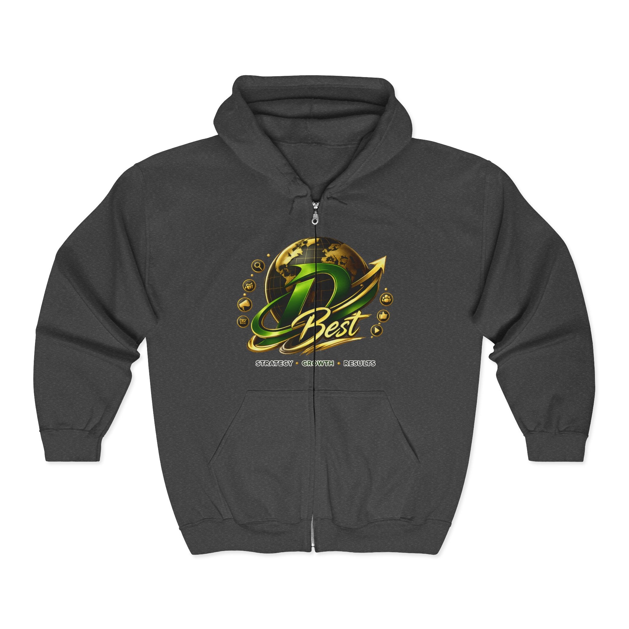 Best Logo Zip Hoodie | Number 2 Racing Arrow Graphic Zip-Up Hoodie