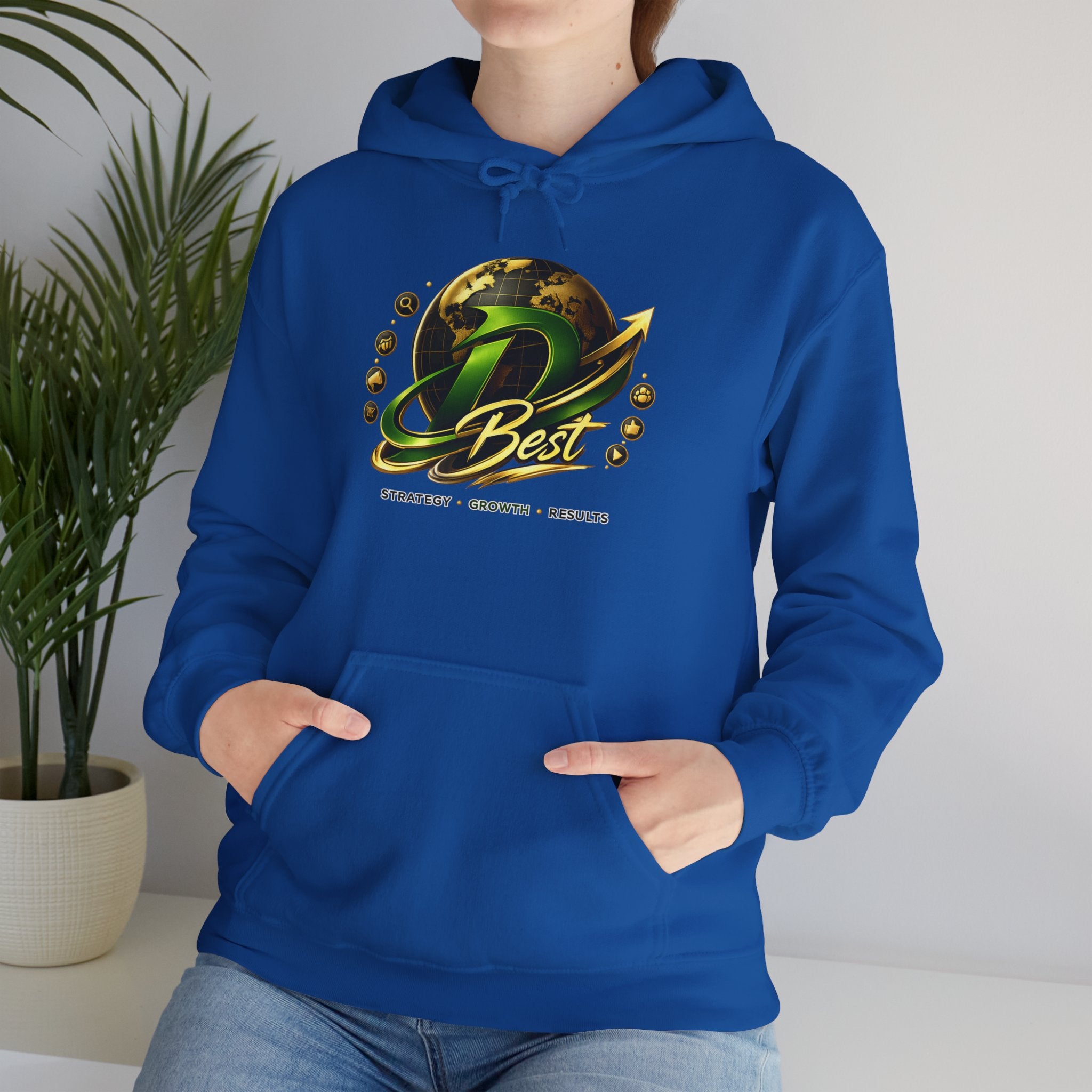 Best Logo Hoodie | Gaming Emblem Sweatshirt, Green Gold Orb Design