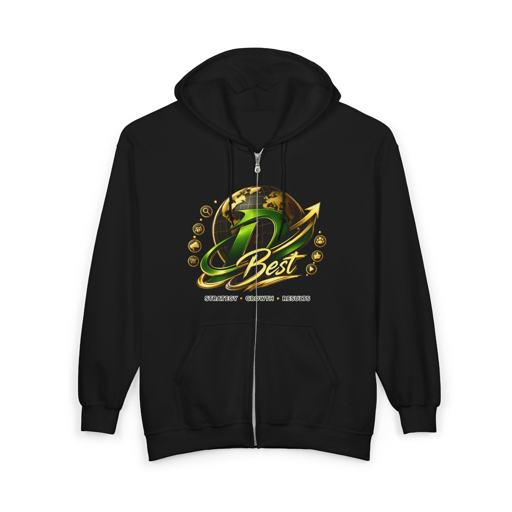 Best Logo Zip Hoodie | Number 2 Racing Arrow Graphic Zip-Up Hoodie