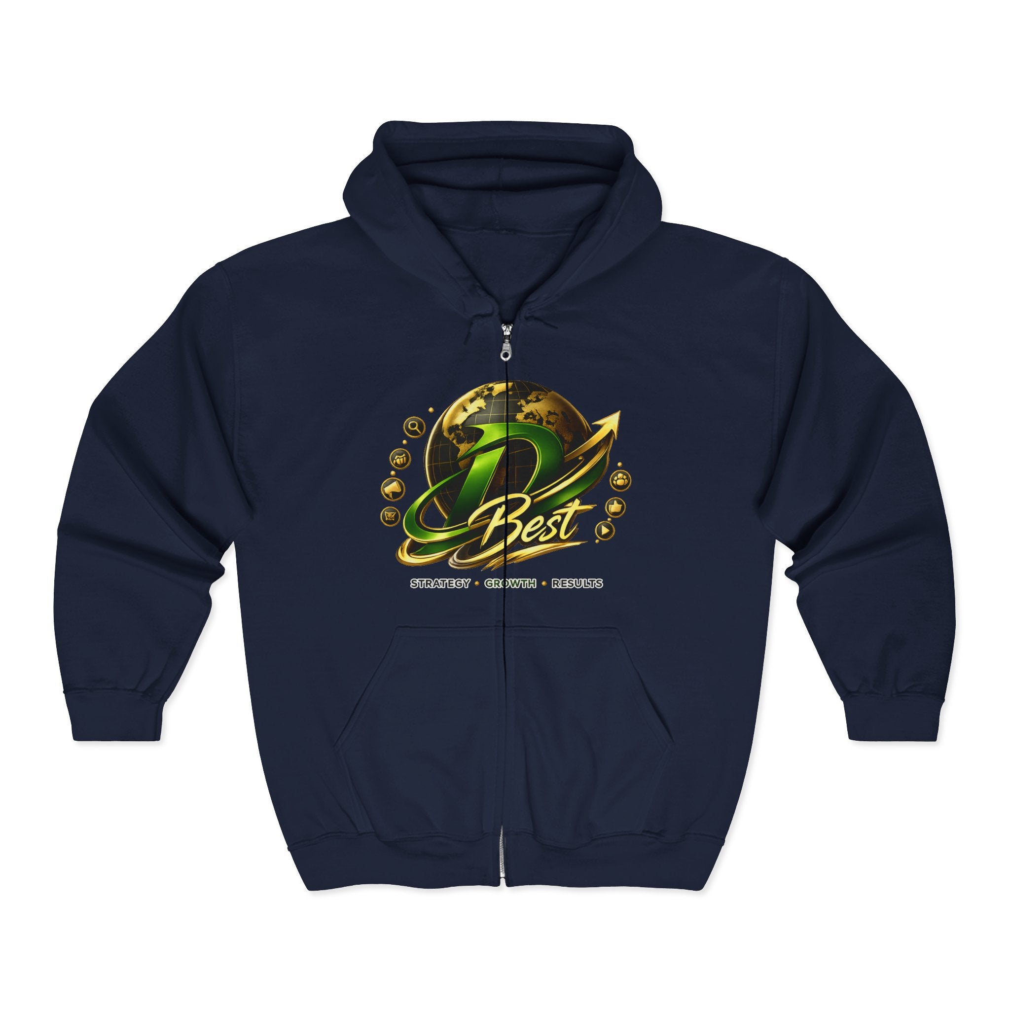 Best Logo Zip Hoodie | Number 2 Racing Arrow Graphic Zip-Up Hoodie