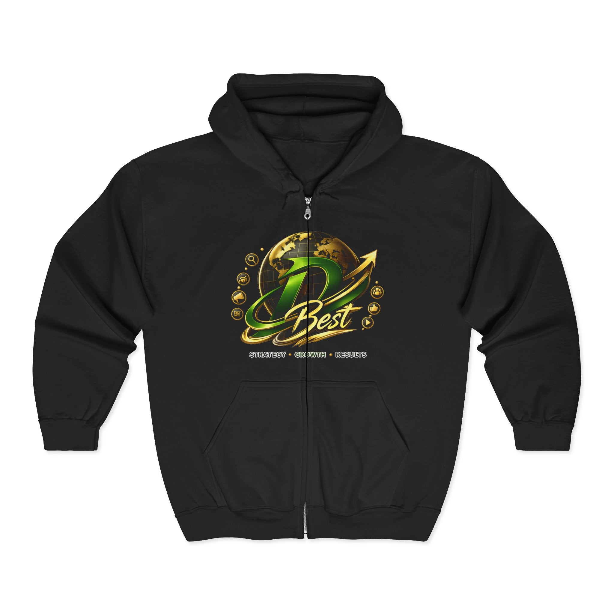 Best Logo Zip Hoodie | Number 2 Racing Arrow Graphic Zip-Up Hoodie