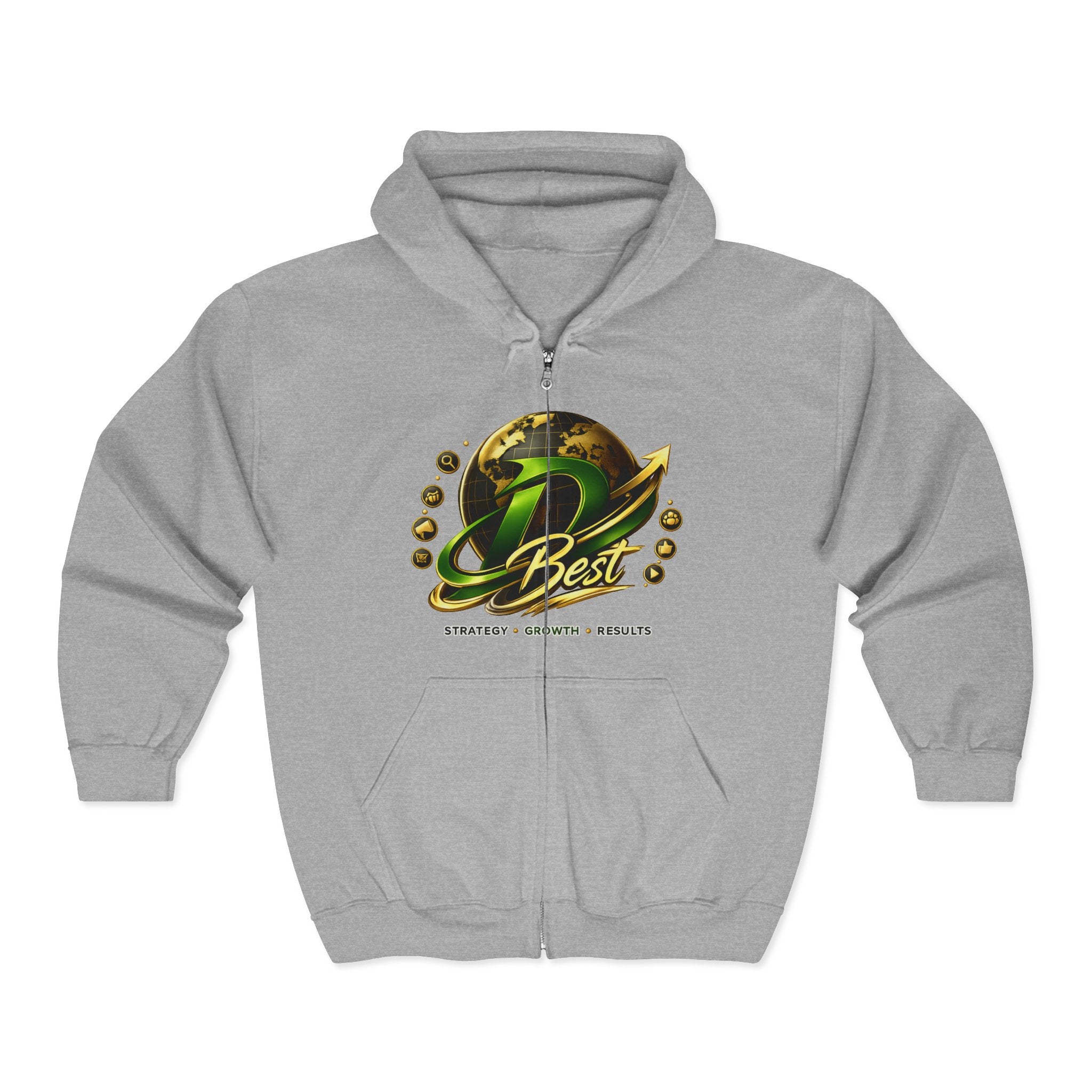 Best Logo Zip Hoodie | Number 2 Racing Arrow Graphic Zip-Up Hoodie