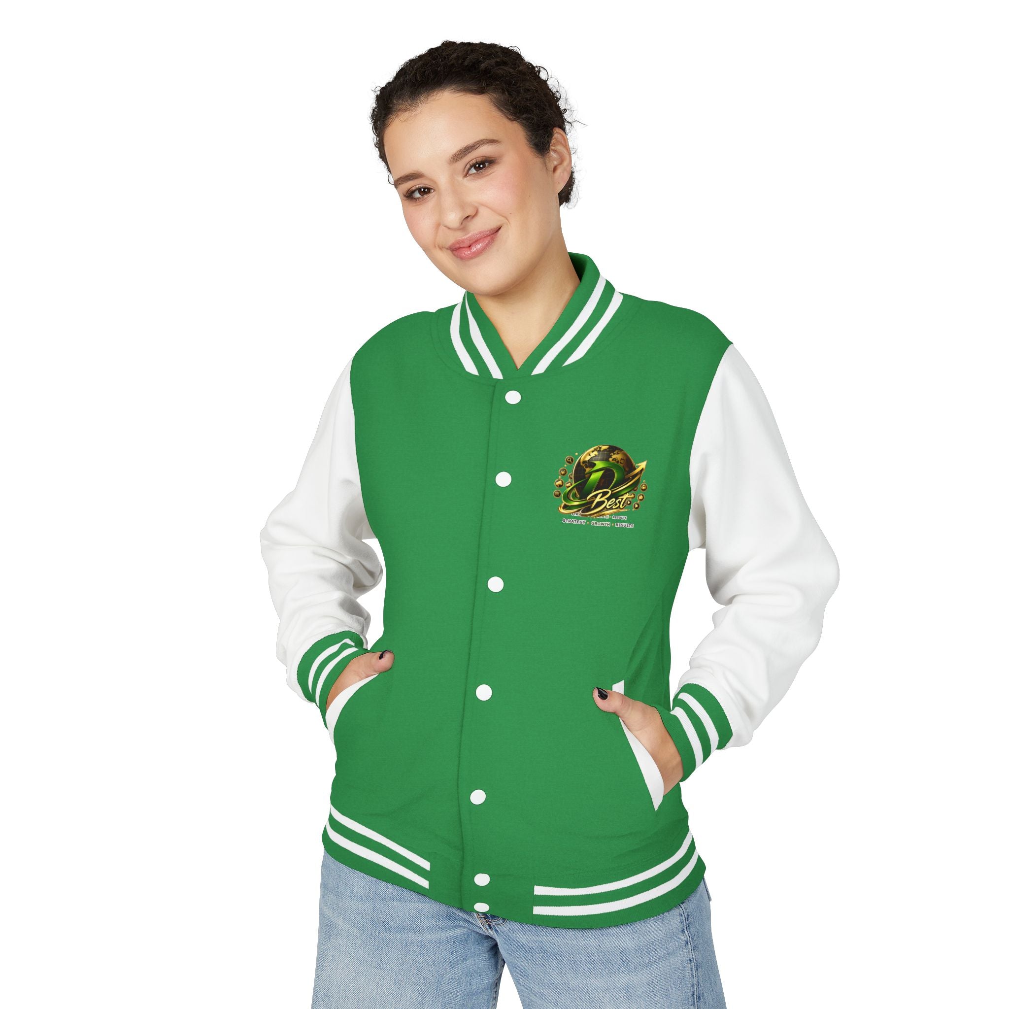 Letterman Jacket — Green Dragon Crest Varsity Jacket