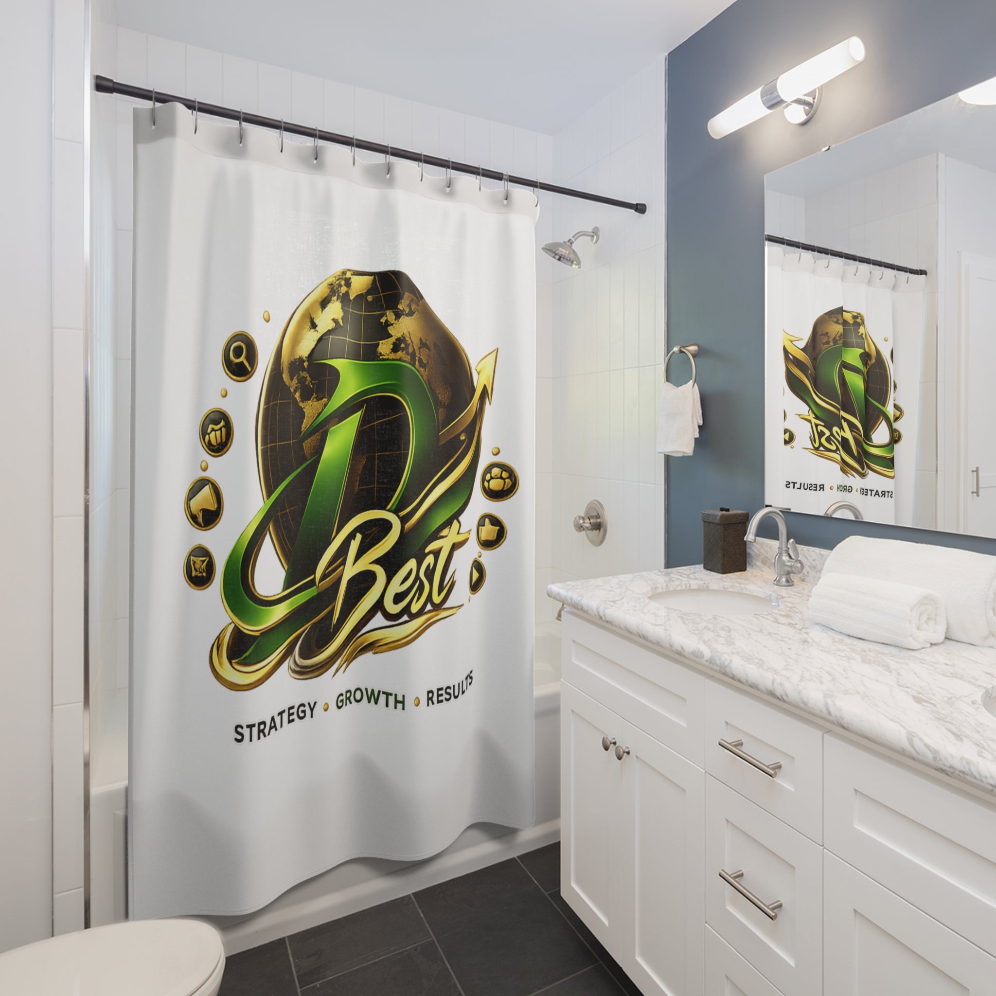 Shower Curtain — DBest Logo Shower Curtain: Strategy • Growth • Results